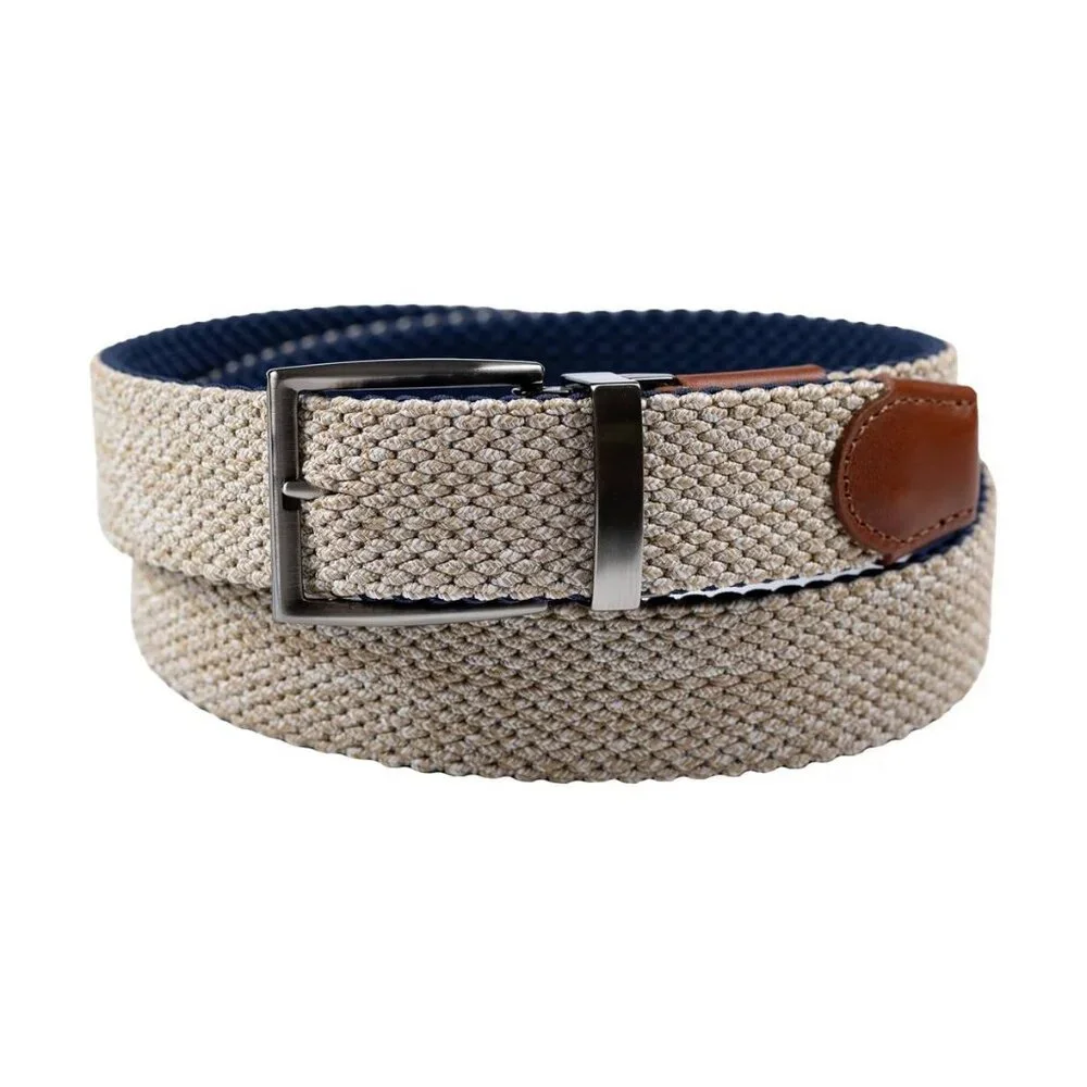 Tommy Bahama Men's‎ Stretch Braided Reversible Belt Colors: Tan reverses to Navy